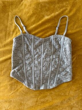 Lace Crop Top in Light Green